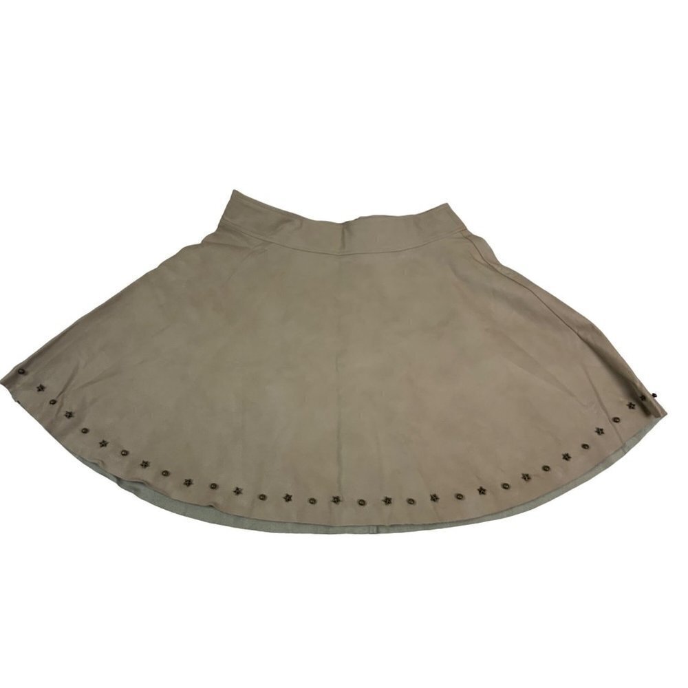 B.P Nordstrom Tan Faux Leather Skirt W/ Studs Sz S